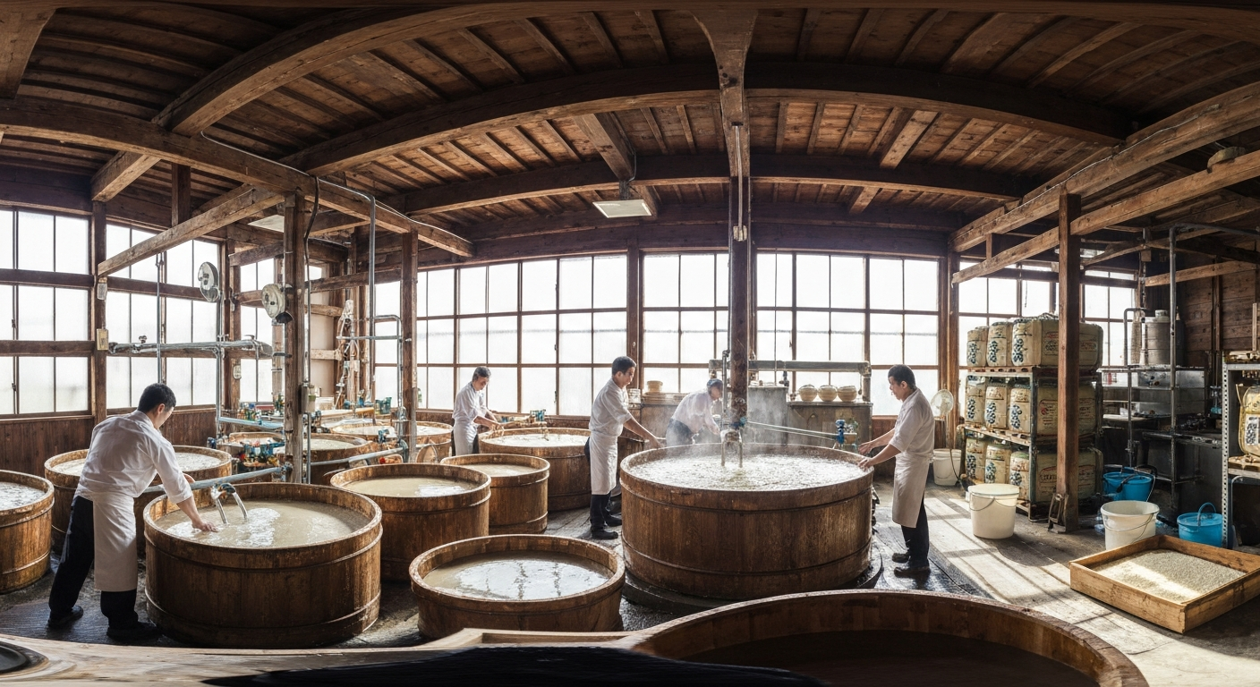 Пивоварня саке в Нагано