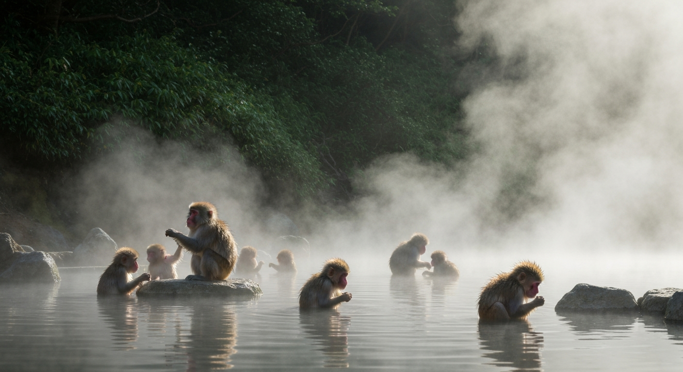 Снежные обезьяны в Дзигокудани